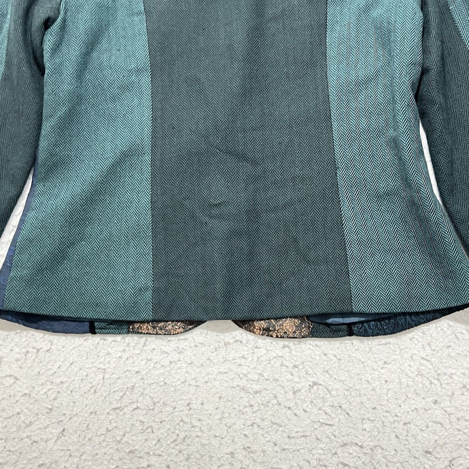 Coldwater Creek Coldwater Creek Teal Green Blazer Metallic Embroidery Jacket Size S / US 4 / IT 40 - 12 Thumbnail