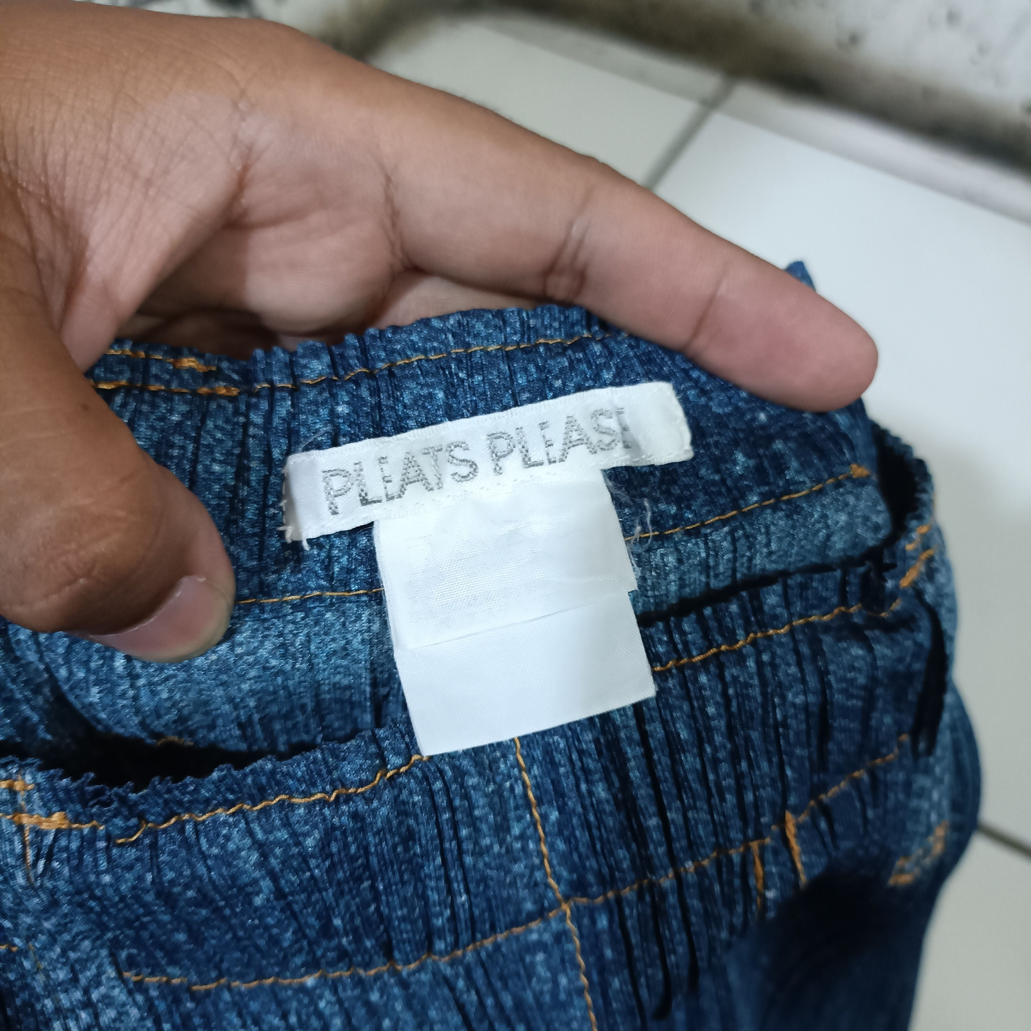 Pleats Please Issey Miyake Pleats Please Denim Flared Splatter Printed Size 29" - 11 Thumbnail
