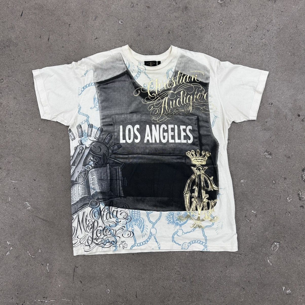 Christian Audigier Vintage Christian Audigier Los Angeles American Tshirt Size US XL / EU 56 / 4 - 1 Thumbnail