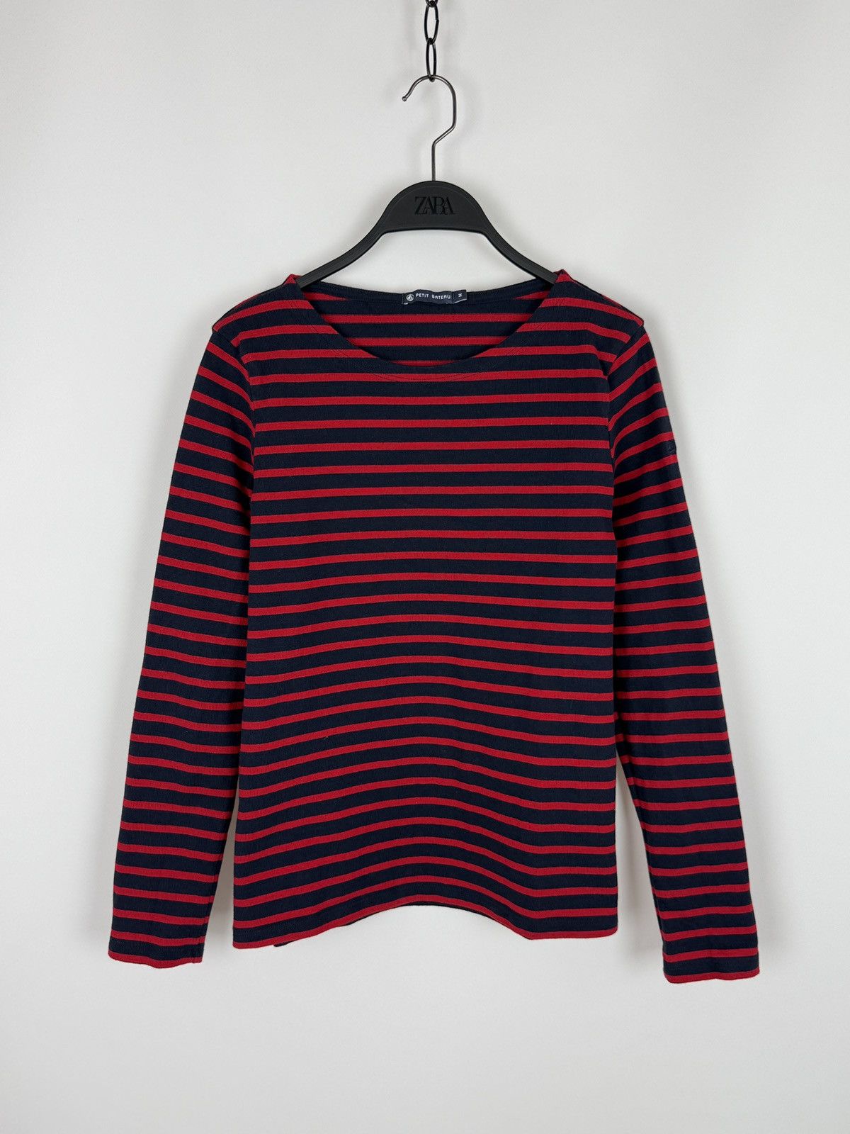 Petit Bateau Petit Bateau Red Navy Stripe Sailor Border Long Sleeve Shirt Size M / US 6-8 / IT 42-44 - 3 Thumbnail