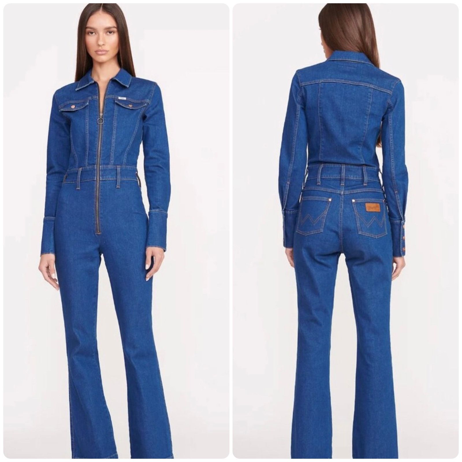 Wrangler Wrangler x Staud The Body Beautiful Denim Jumpsuit Size 28" / US 6 / IT 42 - 2 Thumbnail