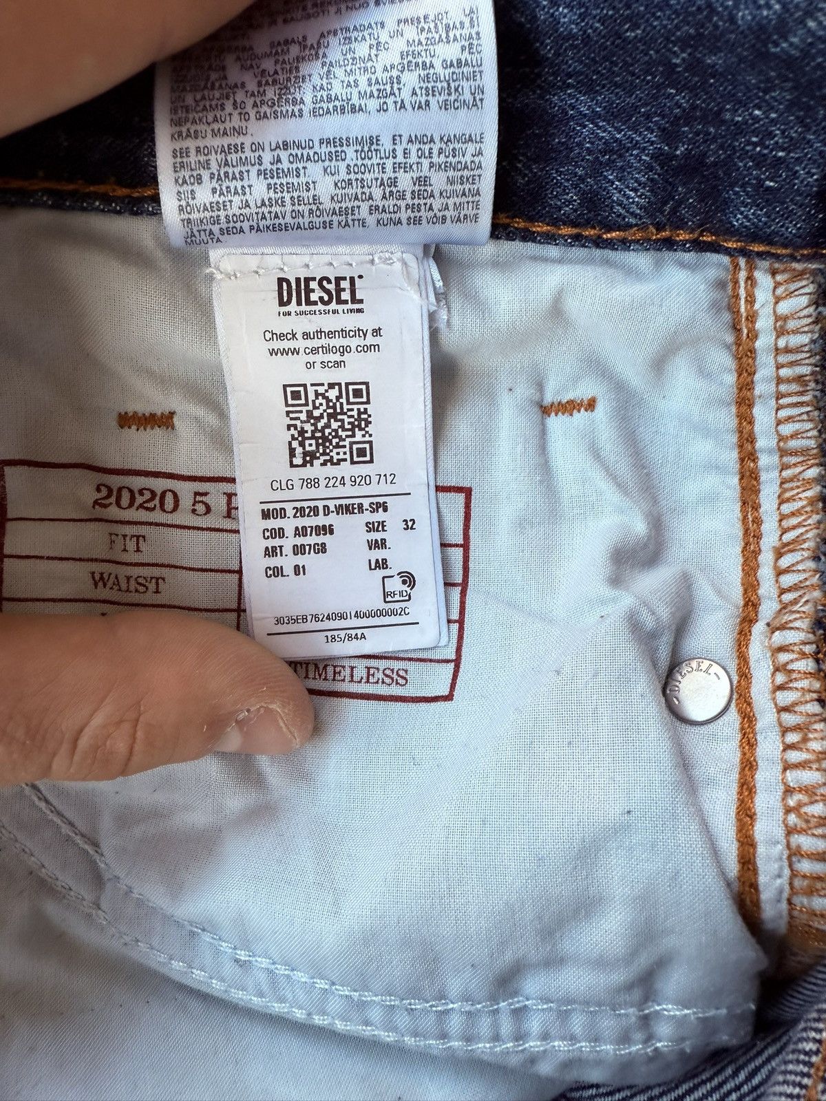 Diesel Diesel Straight Leg Denim W32 Size US 32 / EU 48 - 11 Thumbnail