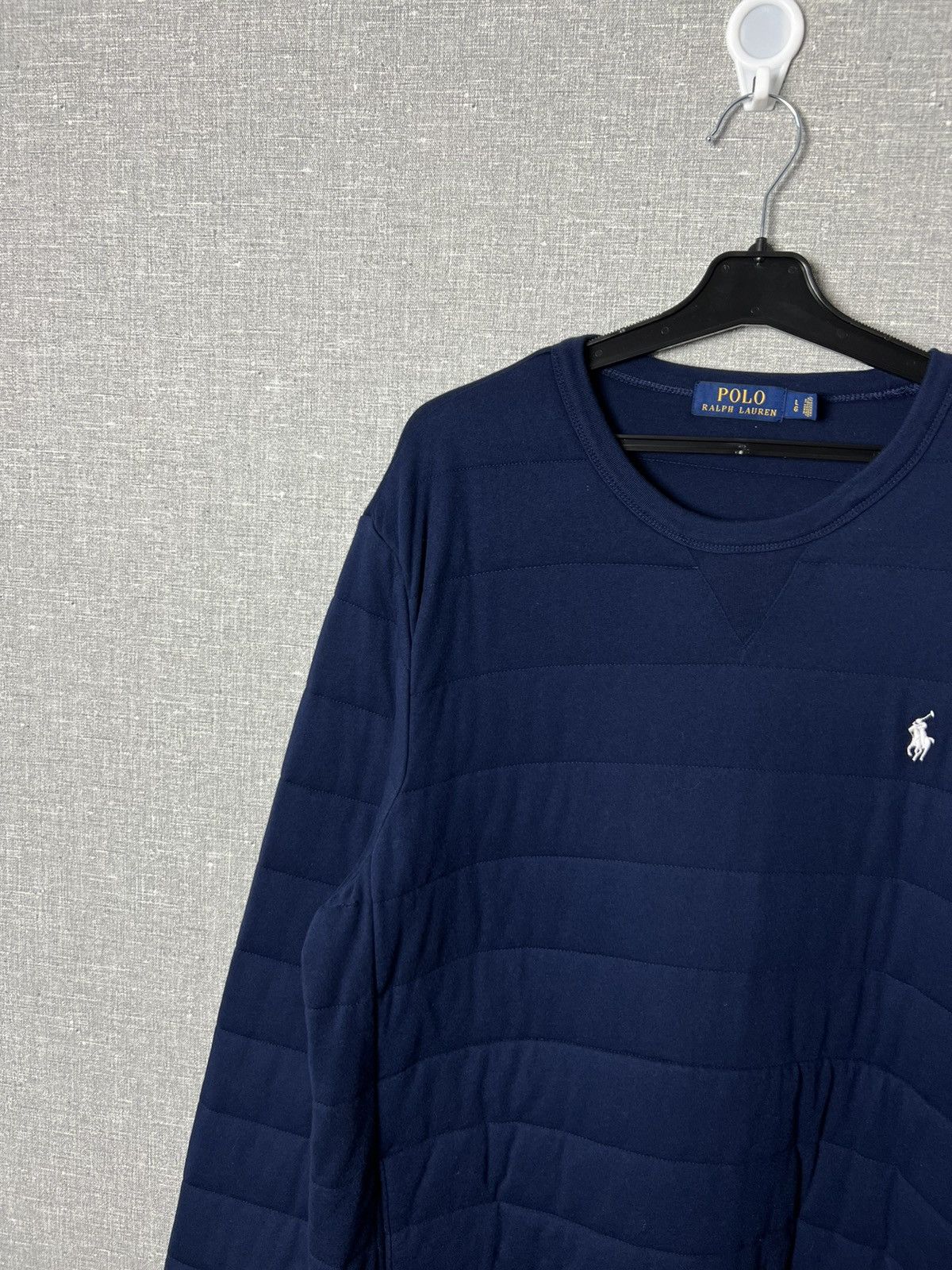 Polo Ralph Lauren × Ralph Lauren × Vintage Rare Polo Ralph Lauren Quilted Sweatshirt Size US L / EU 52-54 / 3 - 3 Thumbnail