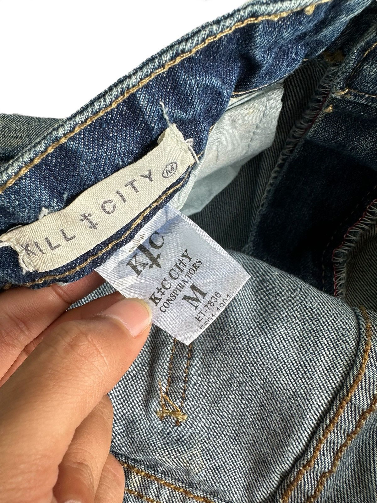 Hysteric Glamour ARCHIVE KILL CITY CRAZY SICK WASHED DENIM JEANS Size US 30 / EU 46 - 10 Thumbnail