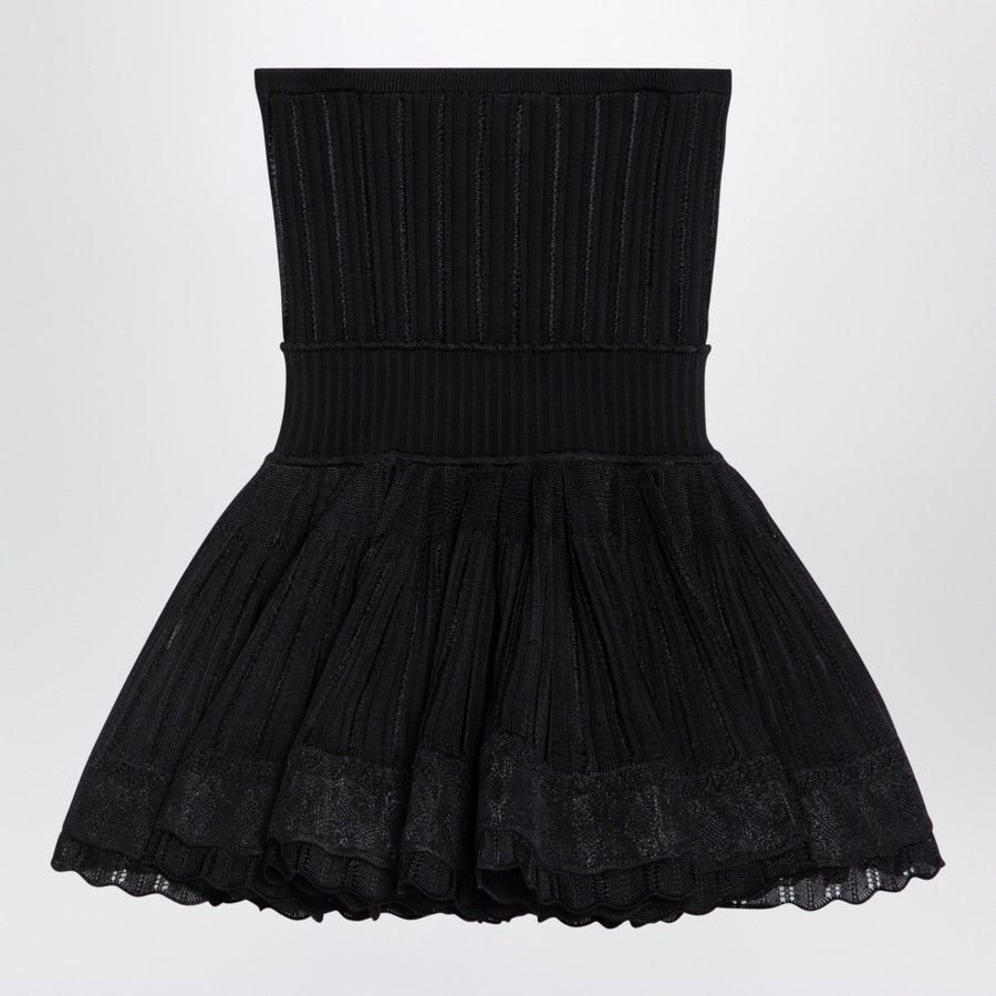 Alaia Viscose Skirt With Straps in Black Size 27" / US 4 / IT 40 - 1 Thumbnail