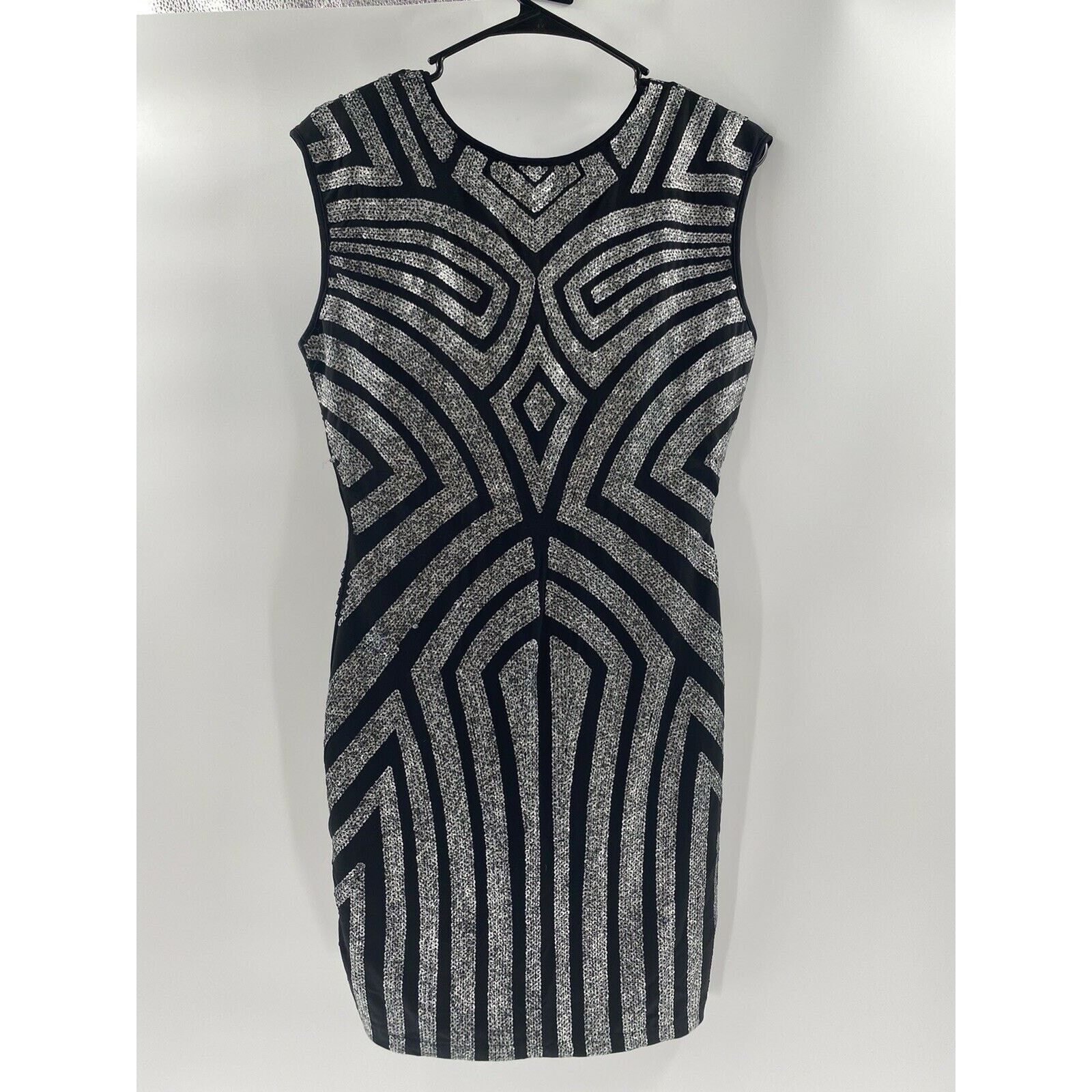 After Six Romeo and Juliet Couture Black Sequin Stretch Dress M Size M / US 6-8 / IT 42-44 - 6 Thumbnail