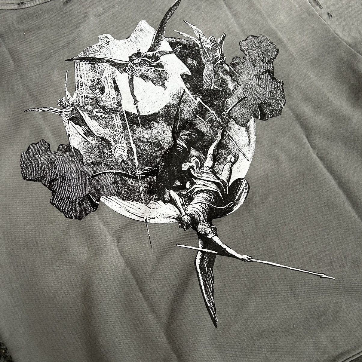 Revenge KOSUKE KAWAMURA DiSTRESSED GLiTCH LOGO HOODiE SWEATSHiRT Size US XL / EU 56 / 4 - 16 Thumbnail