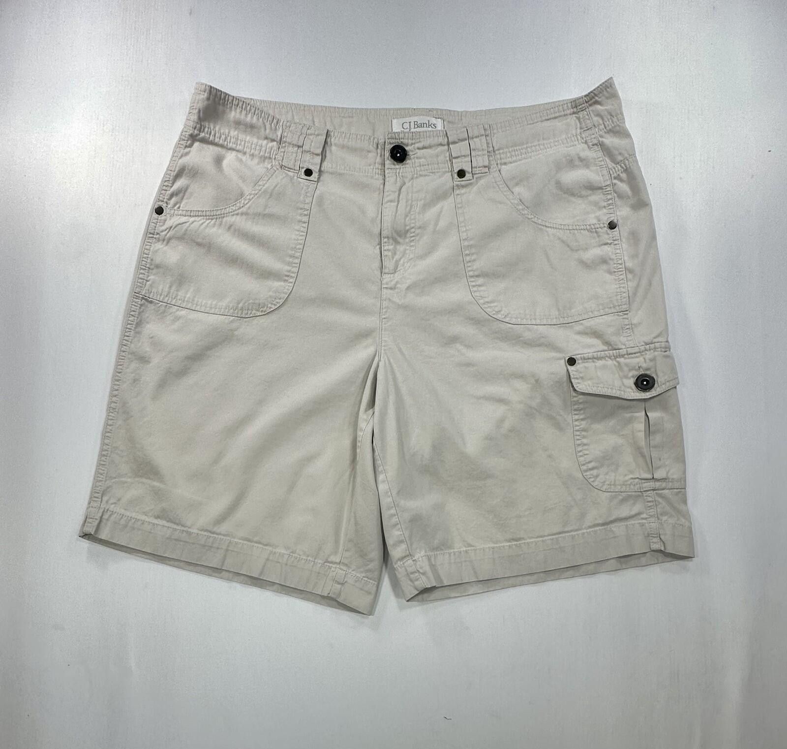 Other CJ Banks Flat Front Cargo Pocket Chino Shorts Beige Women 38 Size US 38 / EU 54 - 1 Thumbnail