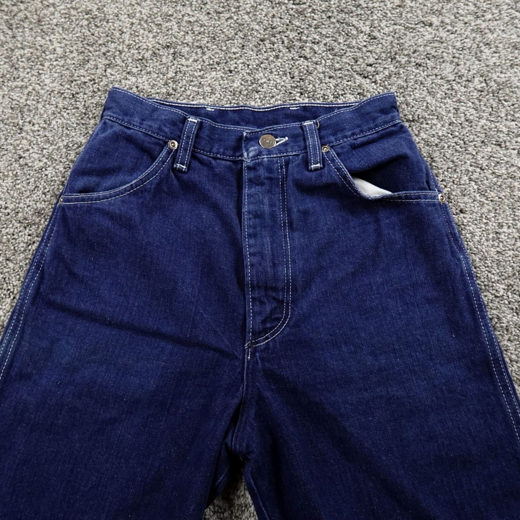 Wrangler VINTAGE Wrangler Jeans Womens 9 Dark Blue Denim Pants High Rise Western Cowboy USA Jeans Size 30" / US 8 / IT 44 - 6 Thumbnail