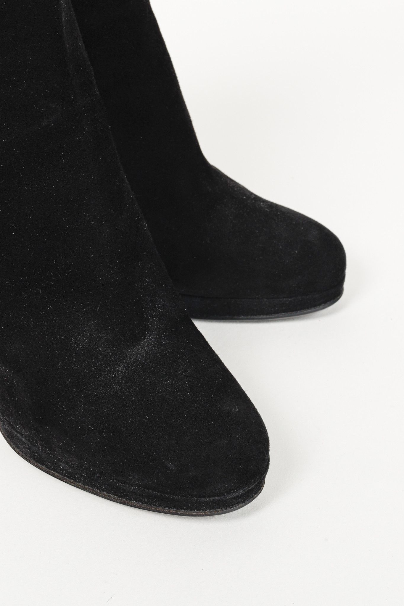 Miu Miu Miu Miu Black Suede Heel Bootie Size US 6.5 / IT 36.5 - 6 Thumbnail