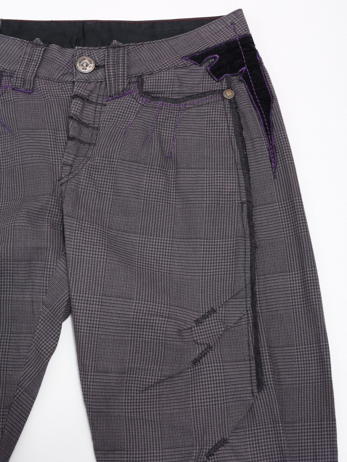 Marithe + Francois Girbaud Marithe Francois Girbaud Check Plaid Pants Trousers Gray Size 30" / US 8 / IT 44 - 5 Thumbnail