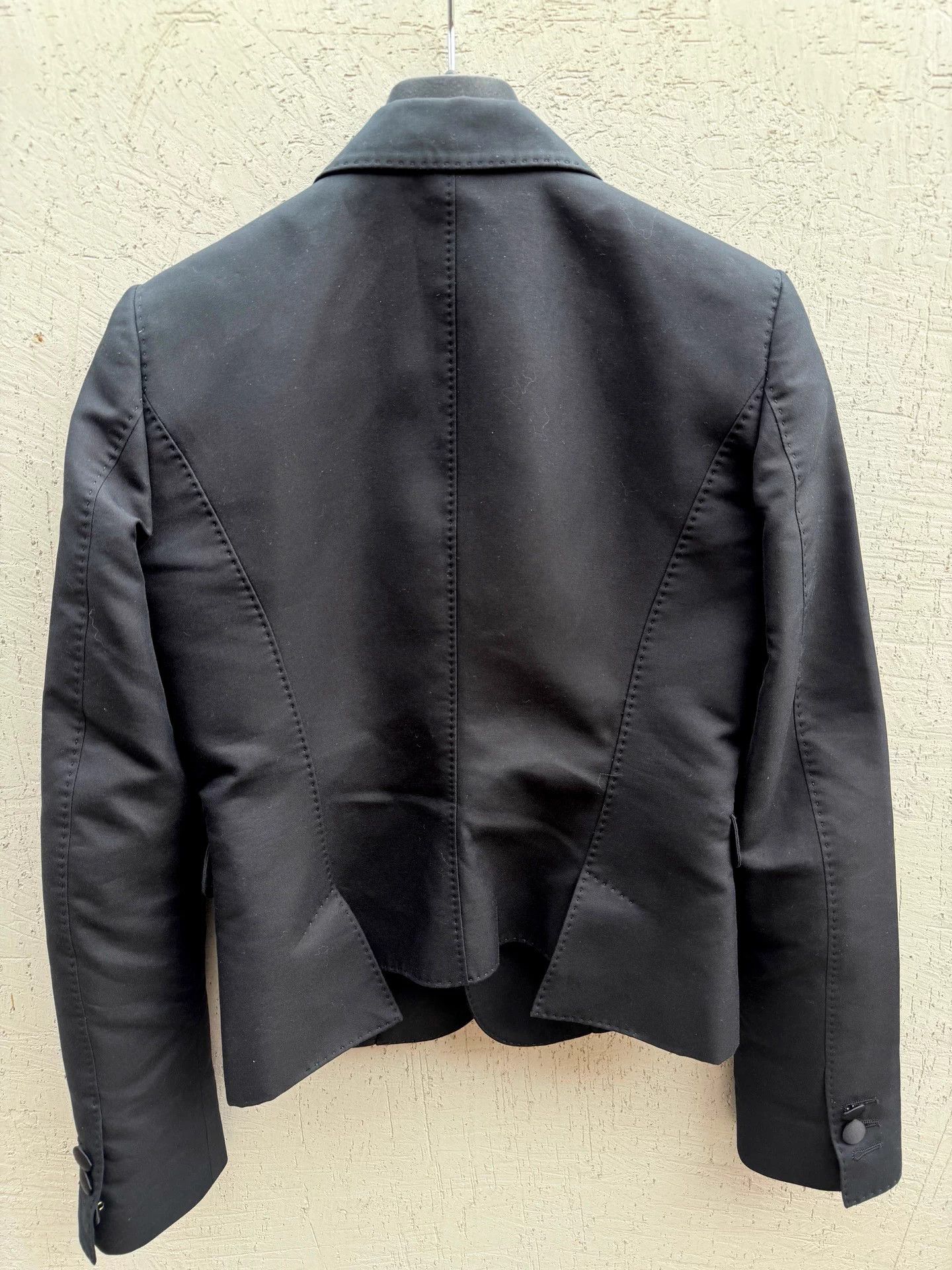 Dsquared2 Dsquared² Black Sequin Collar Slim Fit Blazer 40 Size S / US 4 / IT 40 - 5 Thumbnail