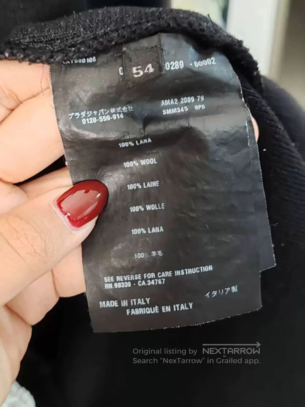 Prada Prada Logo Wool Coat with Stripe Detail. Size US M / EU 48-50 / 2 - 4 Thumbnail