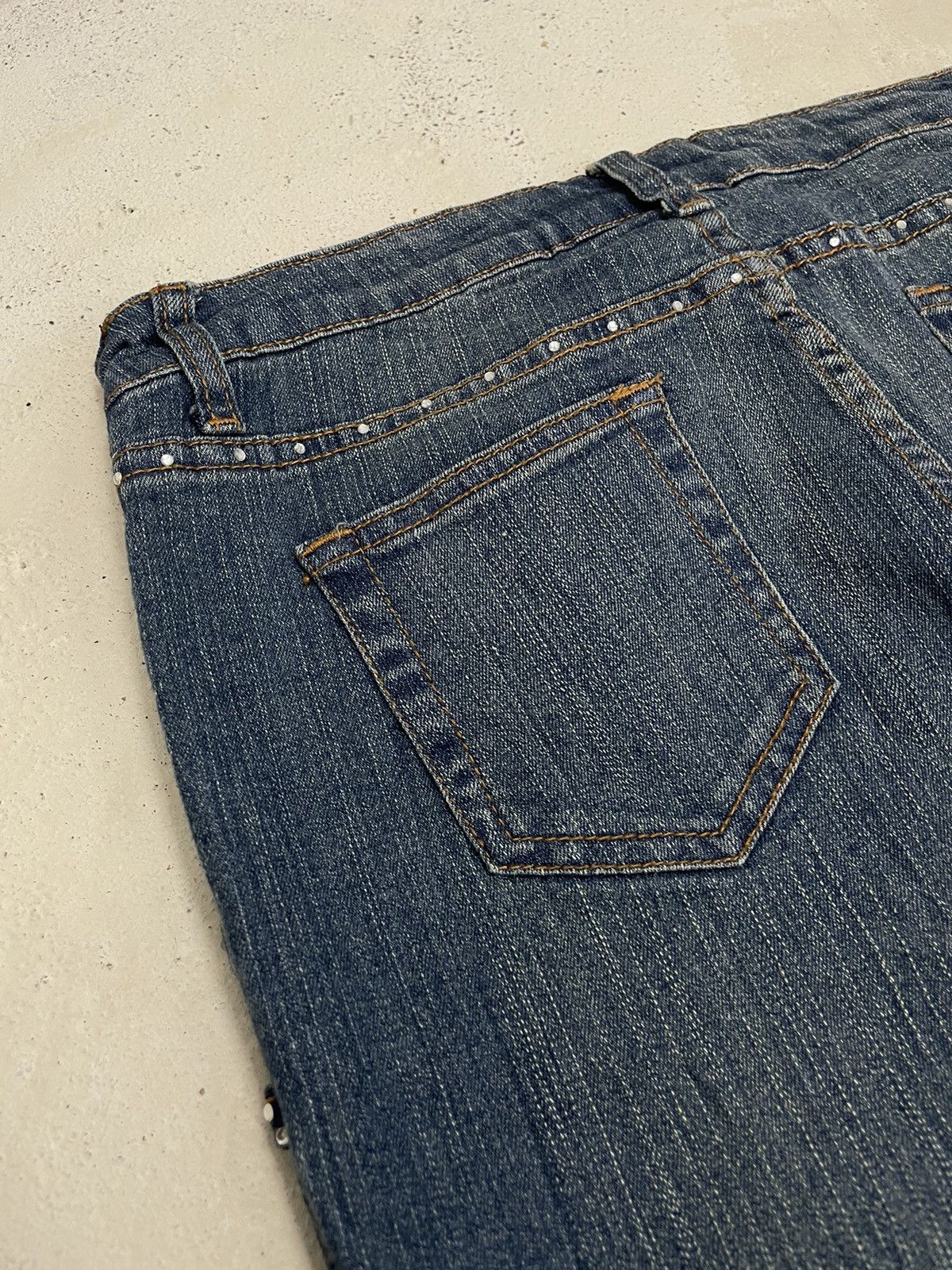Designer × Hysteric Glamour × Japanese Brand Platinum Plush Japanese Designer Style Flare Denim Size 31" - 11 Thumbnail