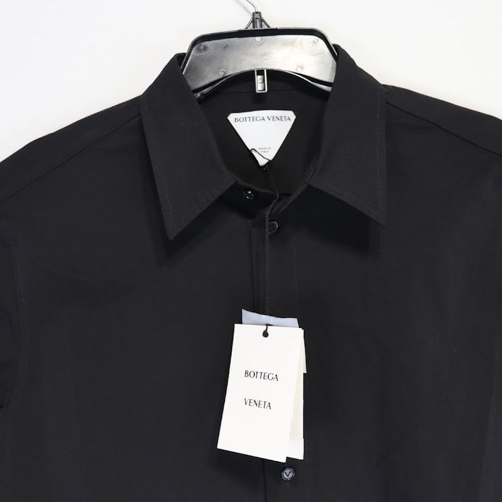 Bottega Veneta o1rshd1 Washed Stretch Nylon Shirt in Black Size US S / EU 44-46 / 1 - 2 Thumbnail