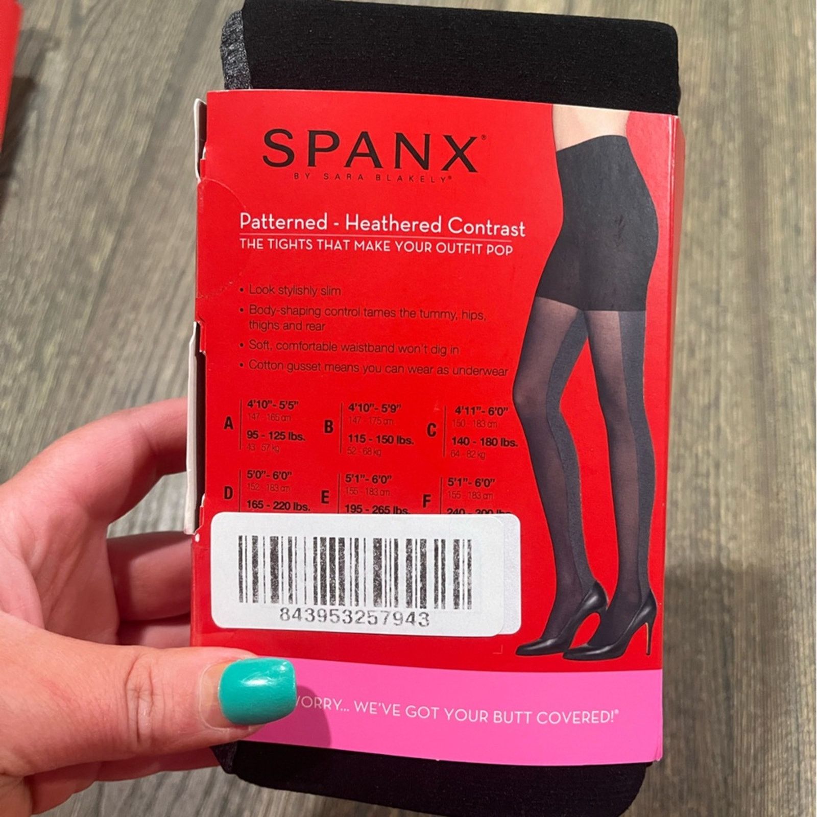 Spanx NWT Spanx Womens Heathered Contrast Tight-End Tights Size D Size ONE SIZE - 3 Thumbnail