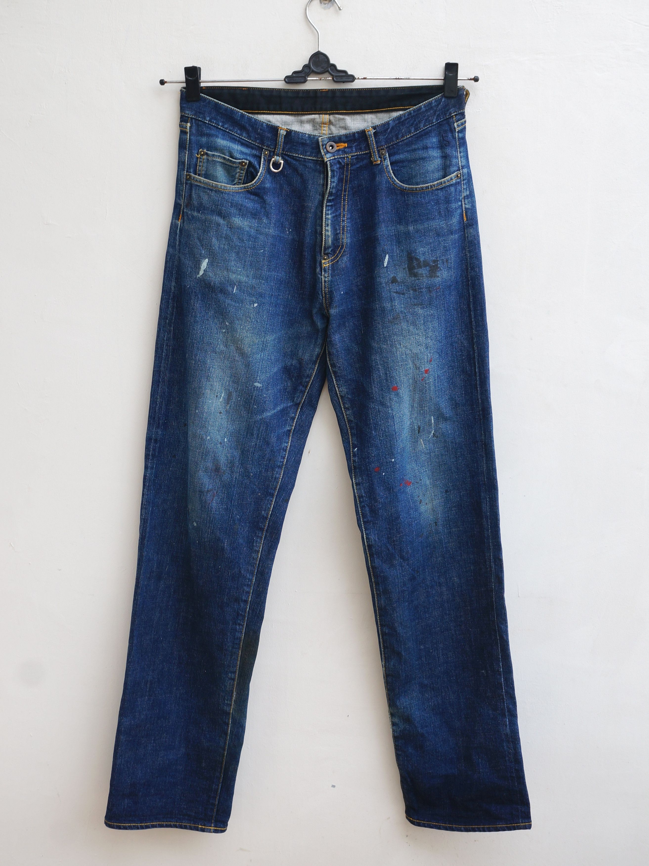 Japanese Brand Fourthirty Selvedge Splatter Denim Size US 34 / EU 50 - 1 Thumbnail