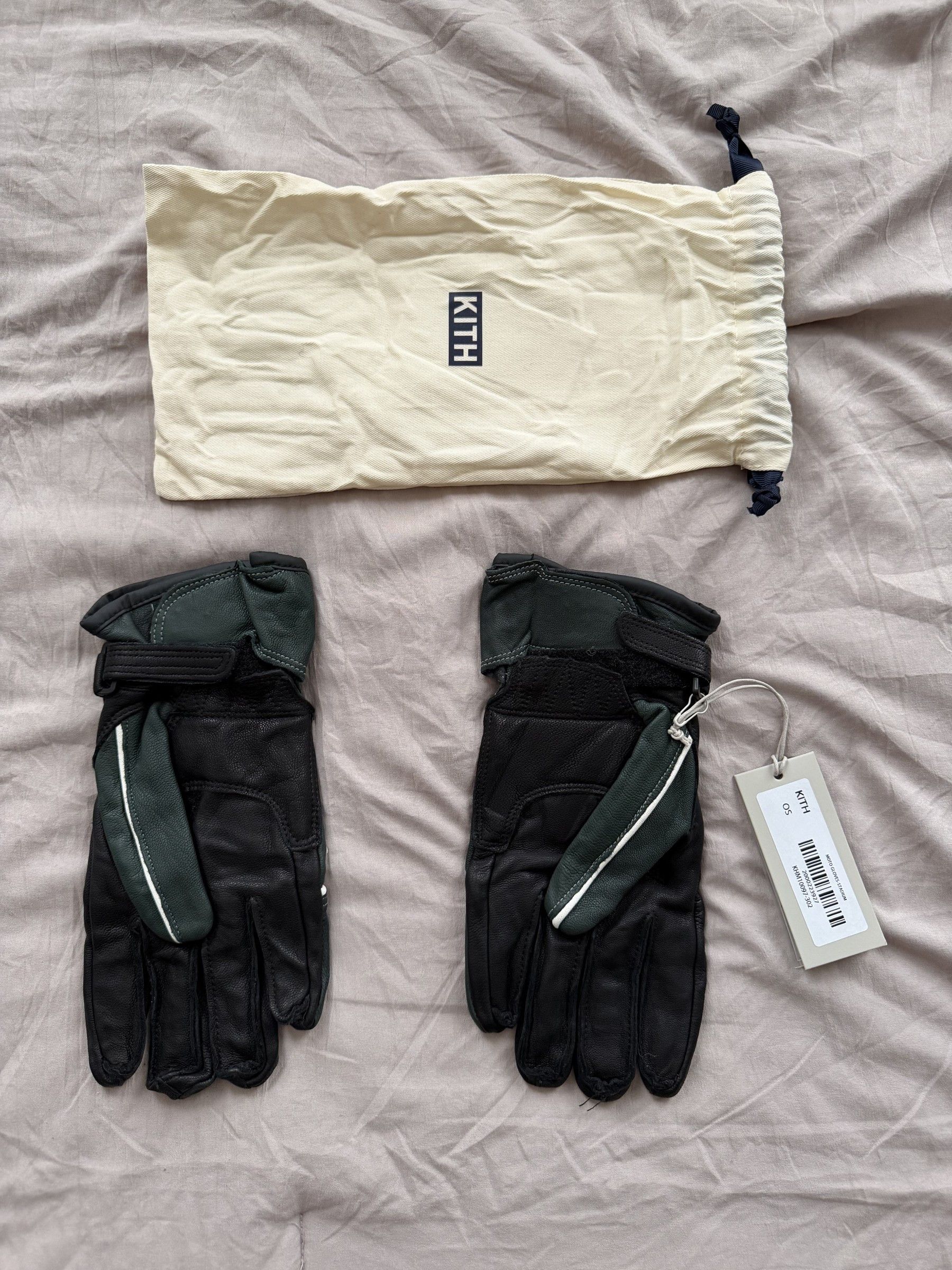 Kith Kith Driving Gloves Green Black Leather M Deadstock Size ONE SIZE - 2 Thumbnail