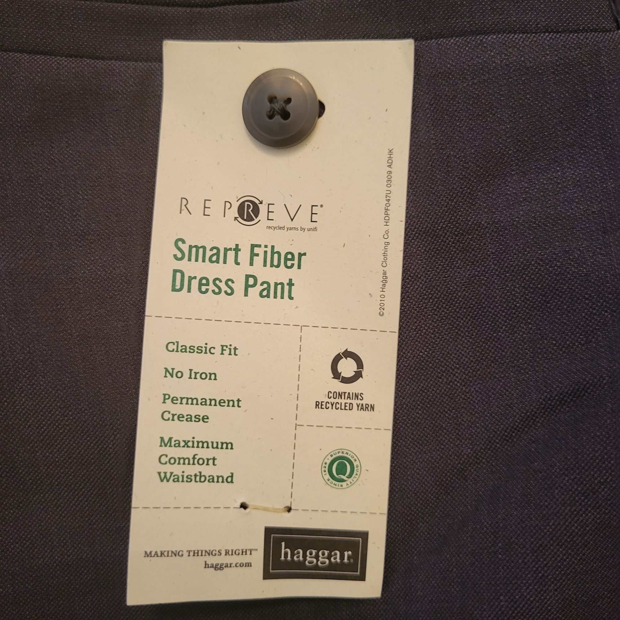 Haggar Haggar Repreve Stria Smart Fiber Dress Pants 42x32 Grey Clas Size US 42 / EU 58 - 7 Thumbnail