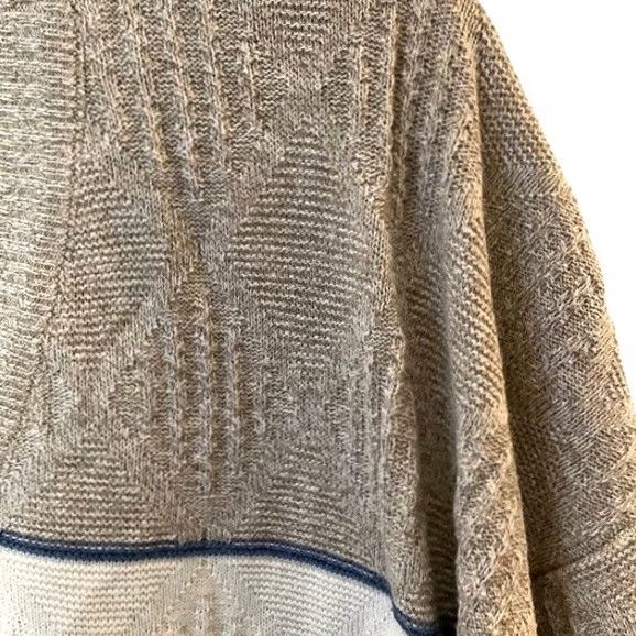 Vintage VINTAGE V-Neck Sweater Mens XL Beige Cotton Textured Argyle 80s 90s Hipster Retro Pullover Shirts Mens Size US XL / EU 56 / 4 - 5 Thumbnail