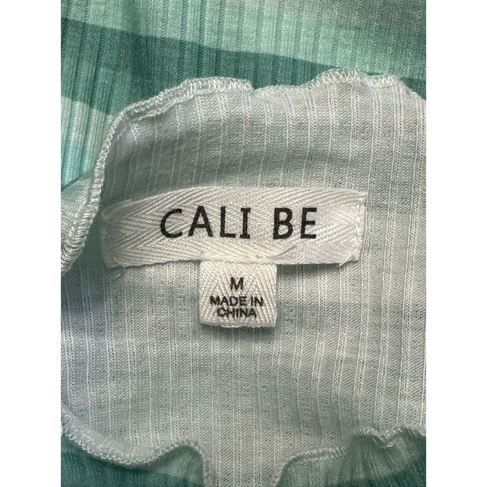 Other Cali Be Casual Top Mock Neck Lettuce Edge Ribbed Stripe M Size M / US 6-8 / IT 42-44 - 8 Thumbnail
