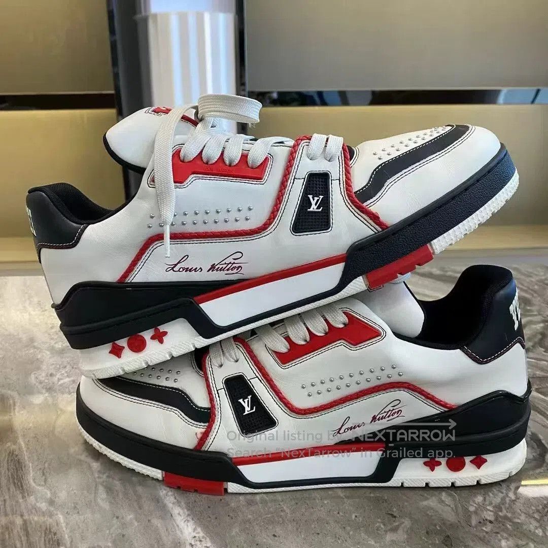 Louis Vuitton louis vuitton trainer shoes in red and black. Size US 9.5 / EU 42-43 - 6 Thumbnail