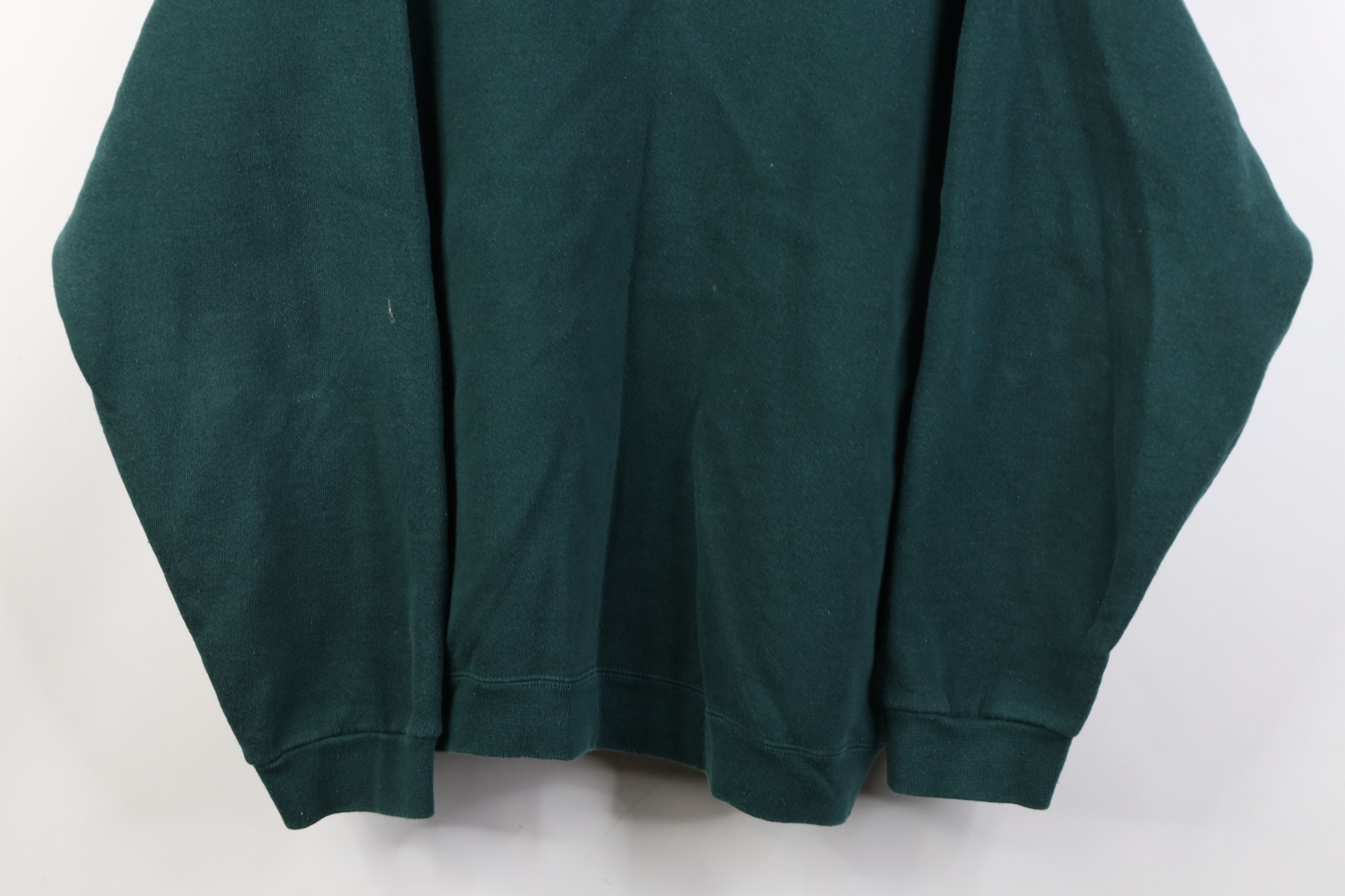 Vintage Vintage 90s Streetwear Blank Heavy Crewneck Sweatshirt Green Size US XL / EU 56 / 4 - 3 Thumbnail