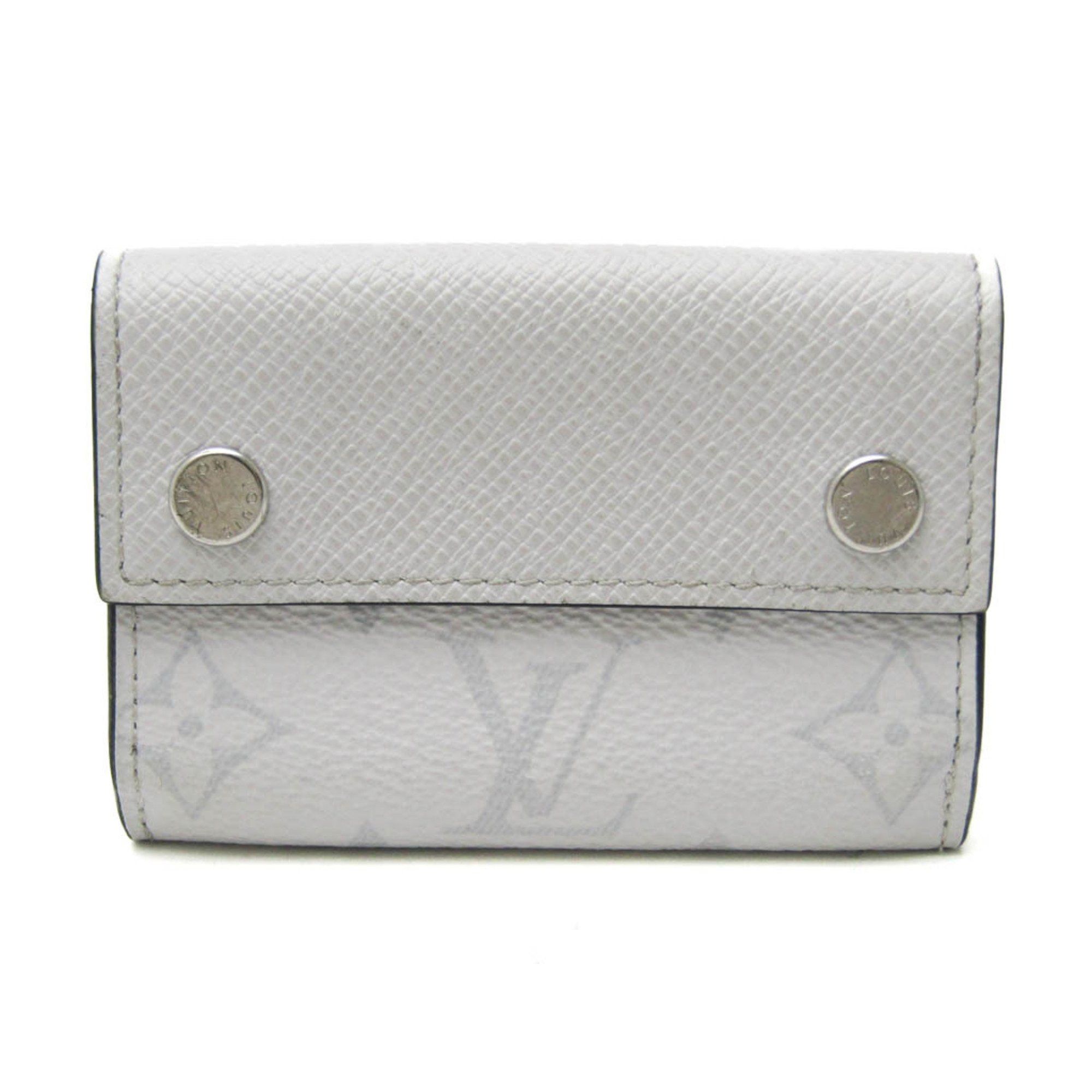 Louis Vuitton Louis Vuitton Taiga Llama Discovery Compact Wallet M67621 Men's Taiga Leather,Monogram Wallet (tri-fold) Blanc Size ONE SIZE - 1 Thumbnail