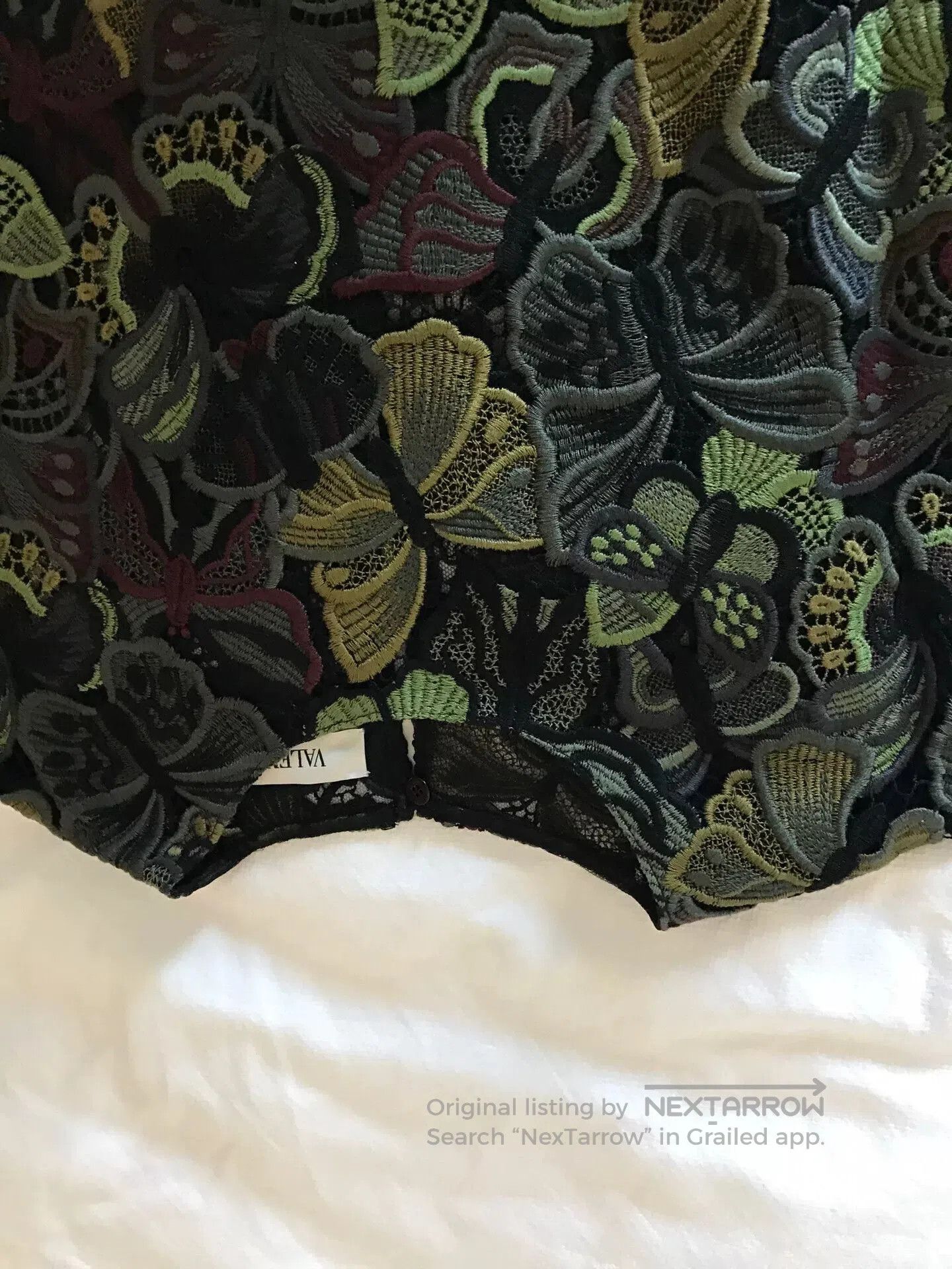 Valentino Valentino Butterfly Lace Short Sleeve Top. Size US M / EU 48-50 / 2 - 7 Thumbnail