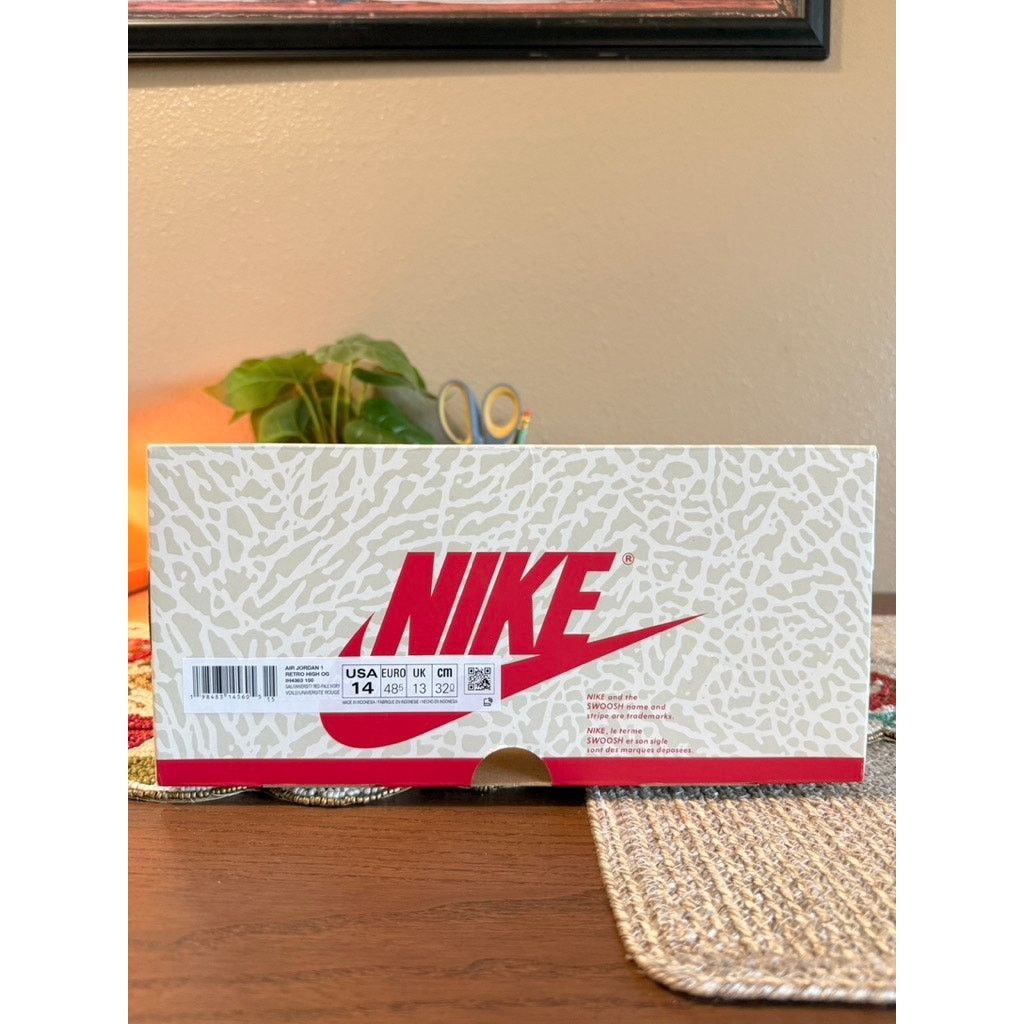 Jordan Brand × Nike Jordan 1 Retro High OG Elephant Sail University Red Neutral Size US 14 / EU 47 - 9 Thumbnail