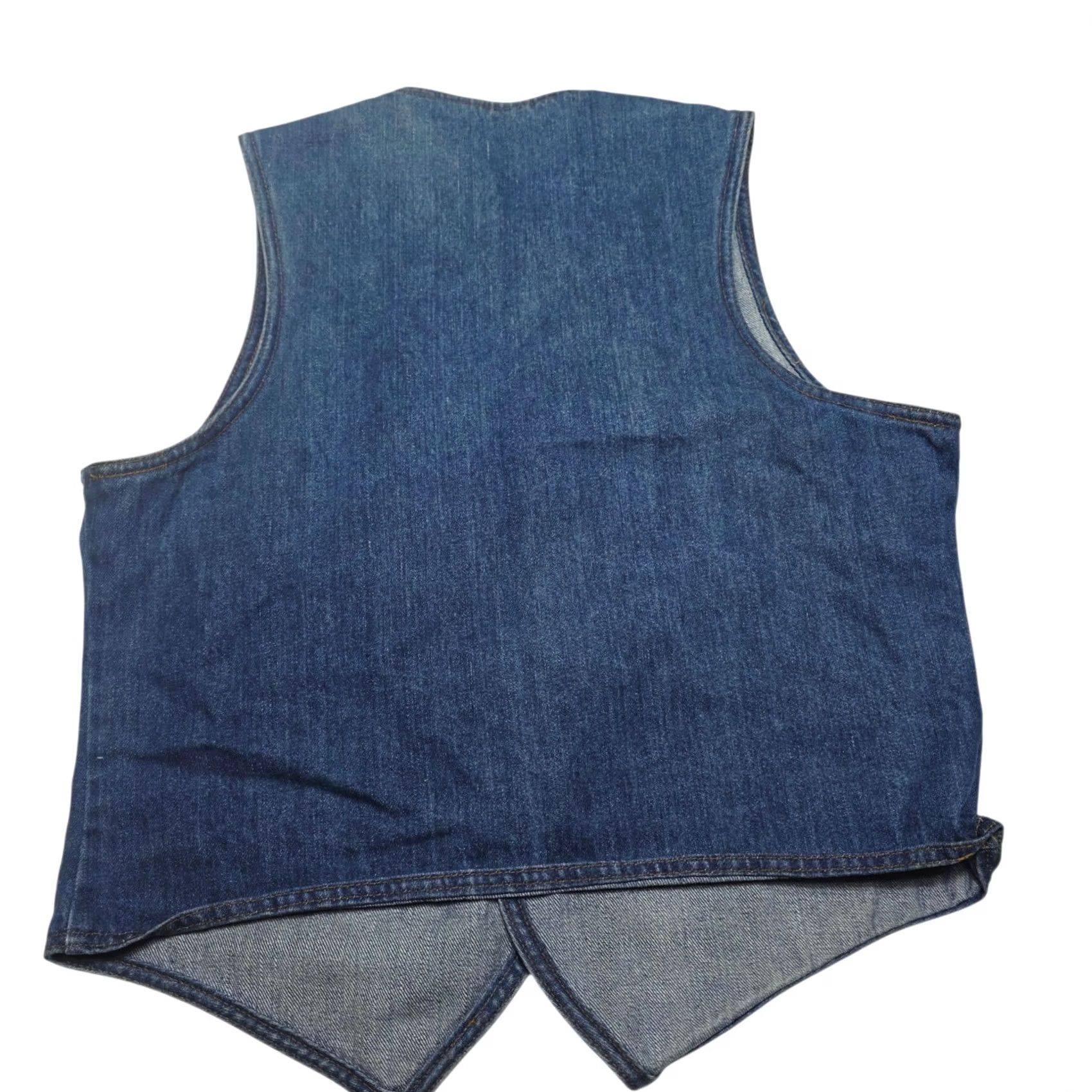 Levi's VINTAGE Levi's Orange Tab Denim Blue Jean Vest 70s 80’s Biker Large USA Shirt Size 36" / US 14 / IT 50 - 2 Thumbnail