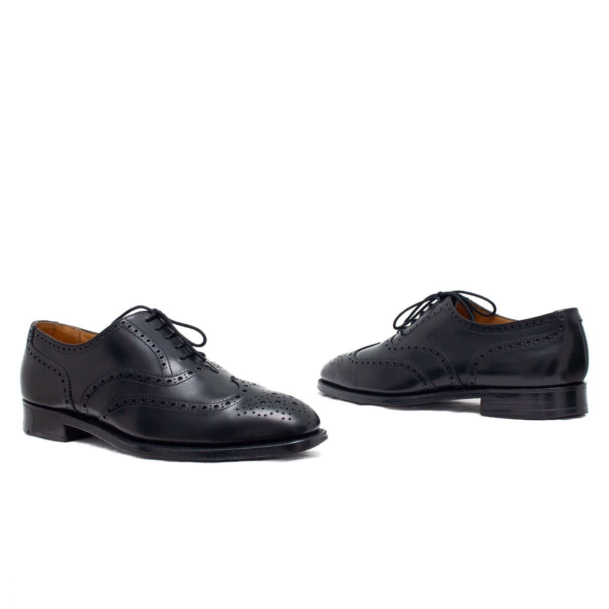 Crockett & Jones 875$ Crockett & Jones Barneys NY Black Leather Brogues US8 Size US 8 / EU 41 - 10 Thumbnail