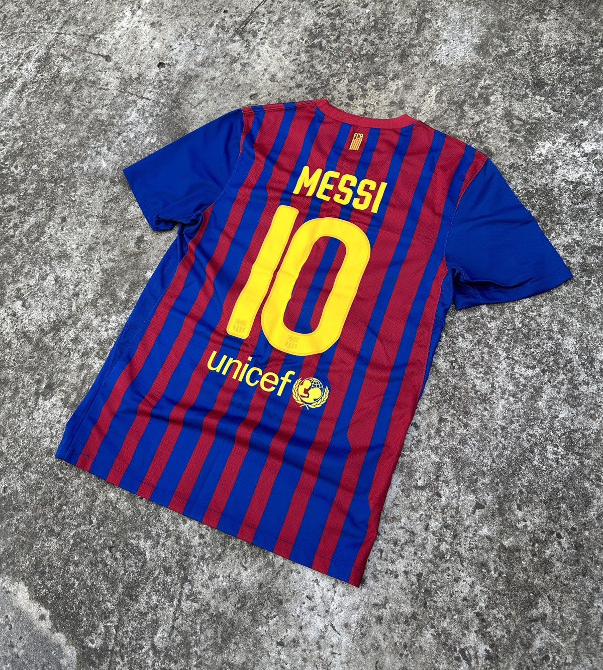 Pre-owned Nike X Soccer Jersey Vintage Nike F.c.barcelona 10 Messi Soccer Jersey Blokecore In Blue/red