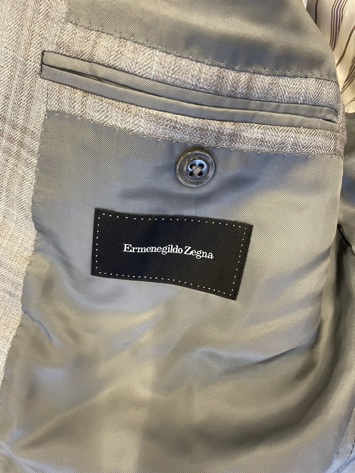 Ermenegildo Zegna Cashmere & Silk Check Jacket Size 50L - 11 Thumbnail