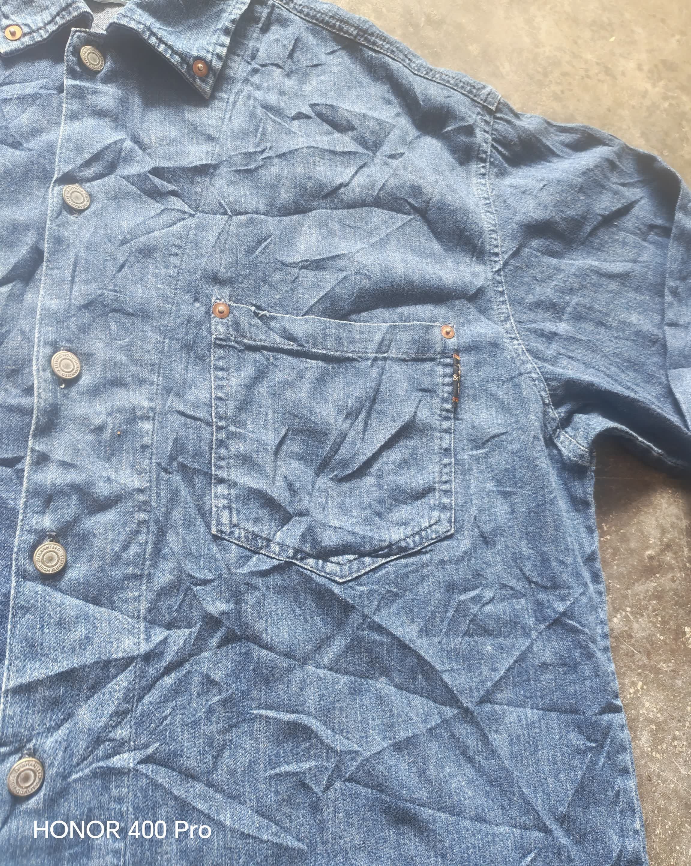 Japanese Brand Johnbull Rough & Tough Denim Work Shirt Japan Size US L / EU 52-54 / 3 - 7 Thumbnail