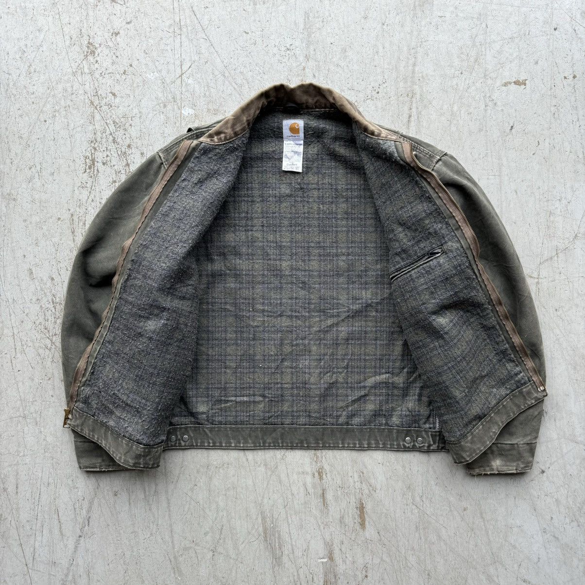 Carhartt × Vintage Faded Moss Green Vintage Carhartt Detroit Jacket J97 MOS Size US XL / EU 56 / 4 - 5 Thumbnail