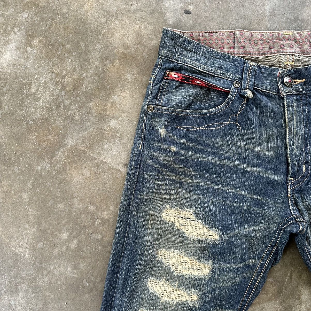 Japanese Brand Vintage Edwin XV Distressed Jean Faded Denim Pant W36 Size US 36 / EU 52 - 4 Thumbnail