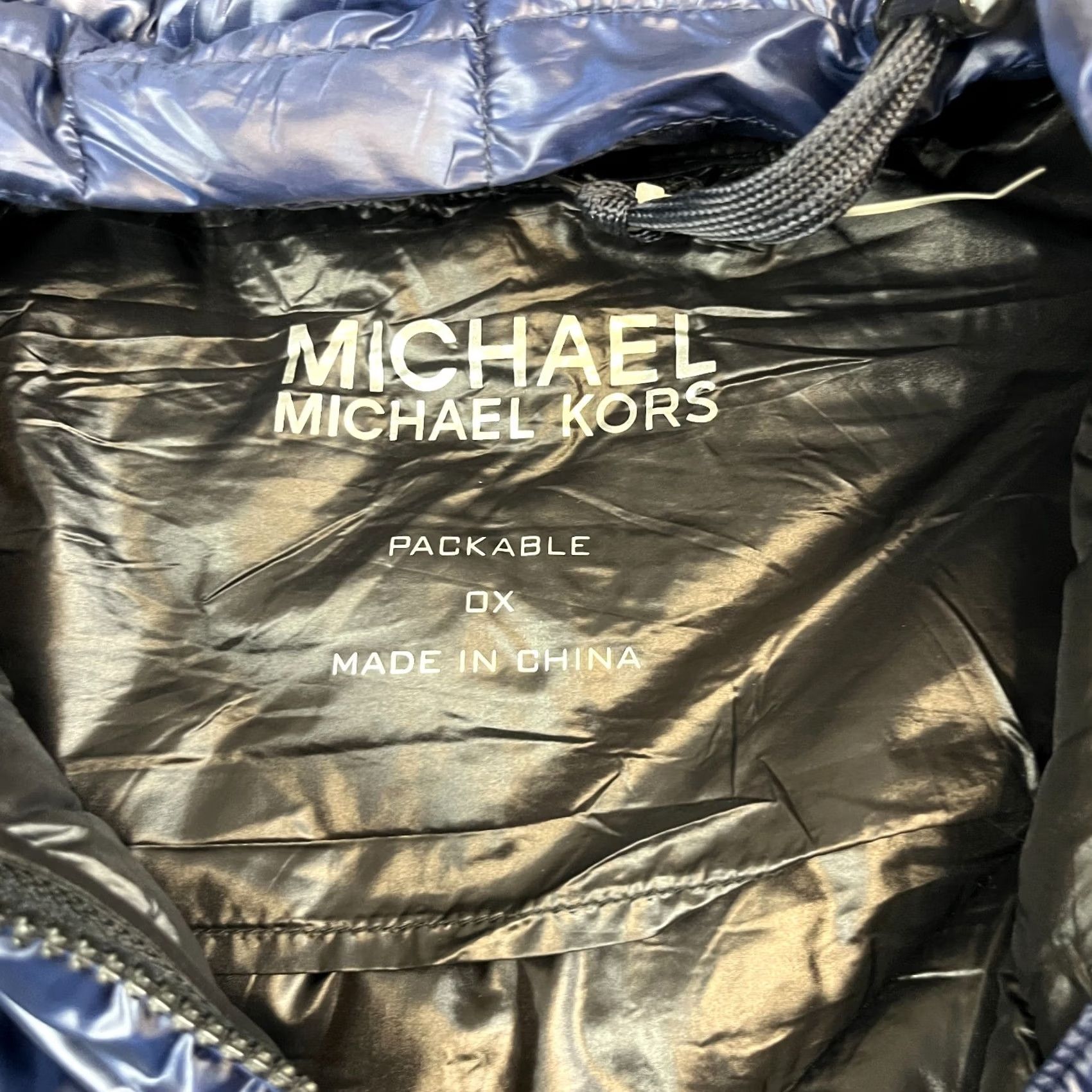 Michael Kors Michael Kors Womens Packable Puffer Jacket UK 16 Shiny Blue Hooded Designer Size XXL / US 16-18 / IT 52-54 - 7 Thumbnail
