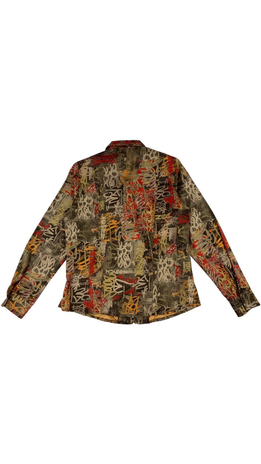 Vintage 🔥LASTDROP🔥 Vintage Y2K Crazy Graffiti Light Jacket Zip Shirt Size M / US 6-8 / IT 42-44 - 3 Thumbnail
