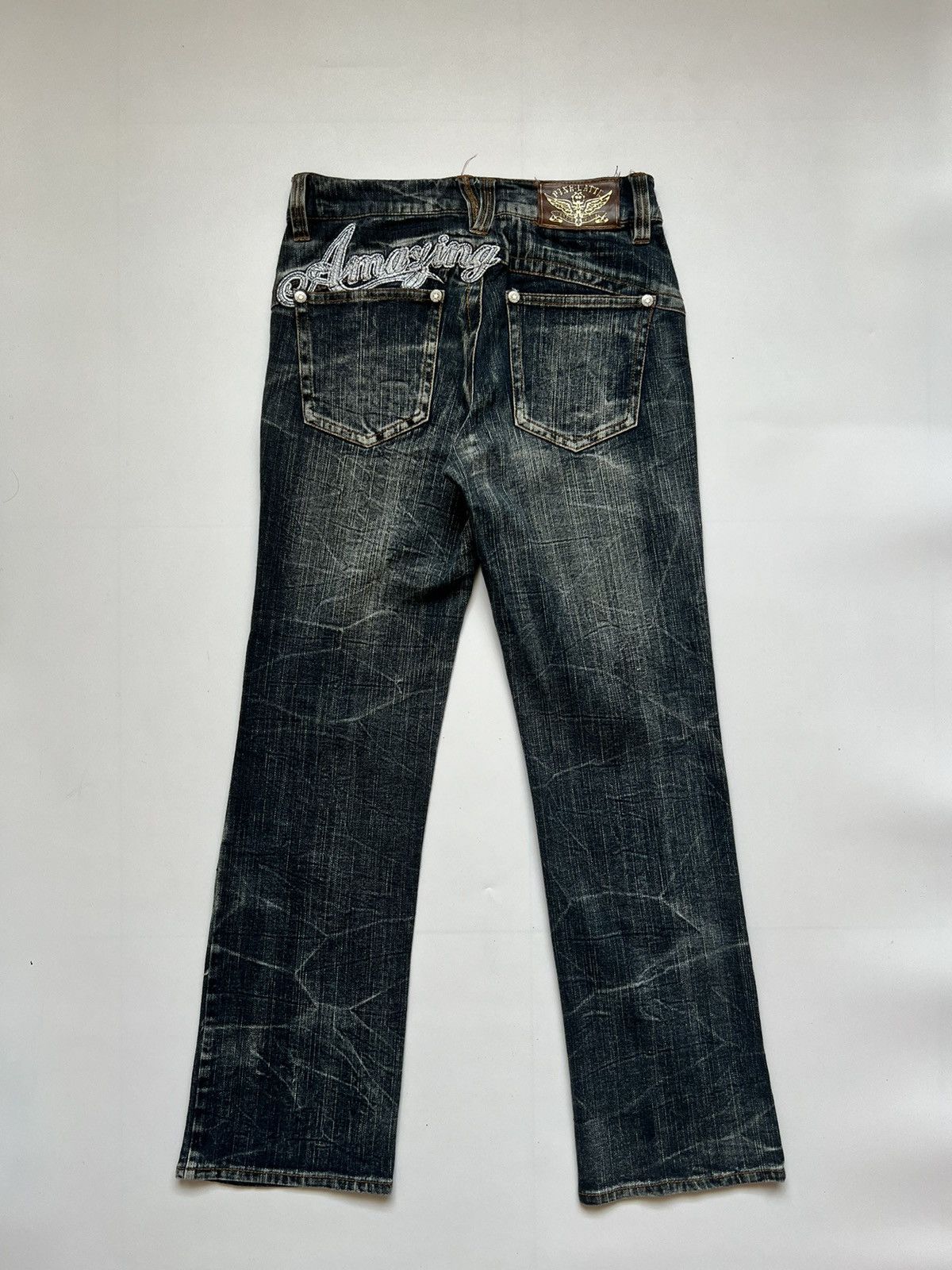 Japanese Brand Japanese Flared Pink Latte Embroidered Denim Size US 28 / EU 44 - 2 Thumbnail