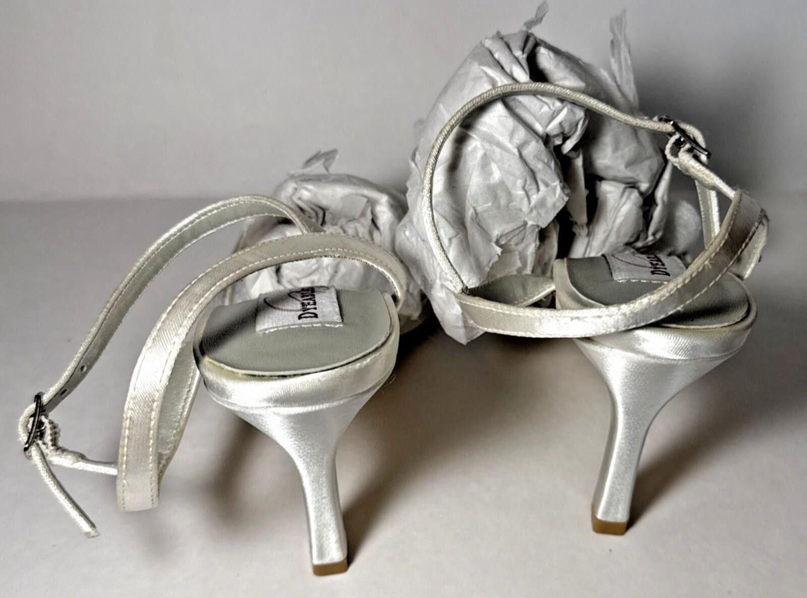 Other Dyeables Ankle Loop Satin Buckle Slingback Sandals Satin Size US 7.5 / IT 37.5 - 2 Thumbnail