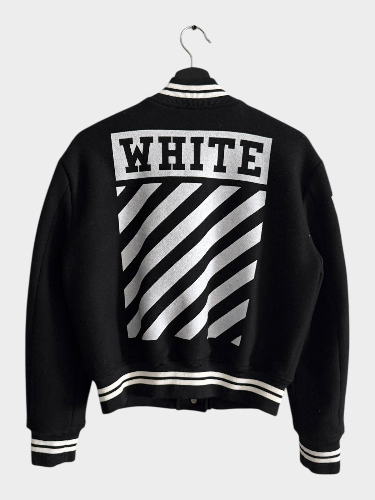 Off-White ARCHIVAL! Off-White Striped-sleeves Bomber Jacket Size US S / EU 44-46 / 1 - 2 Thumbnail