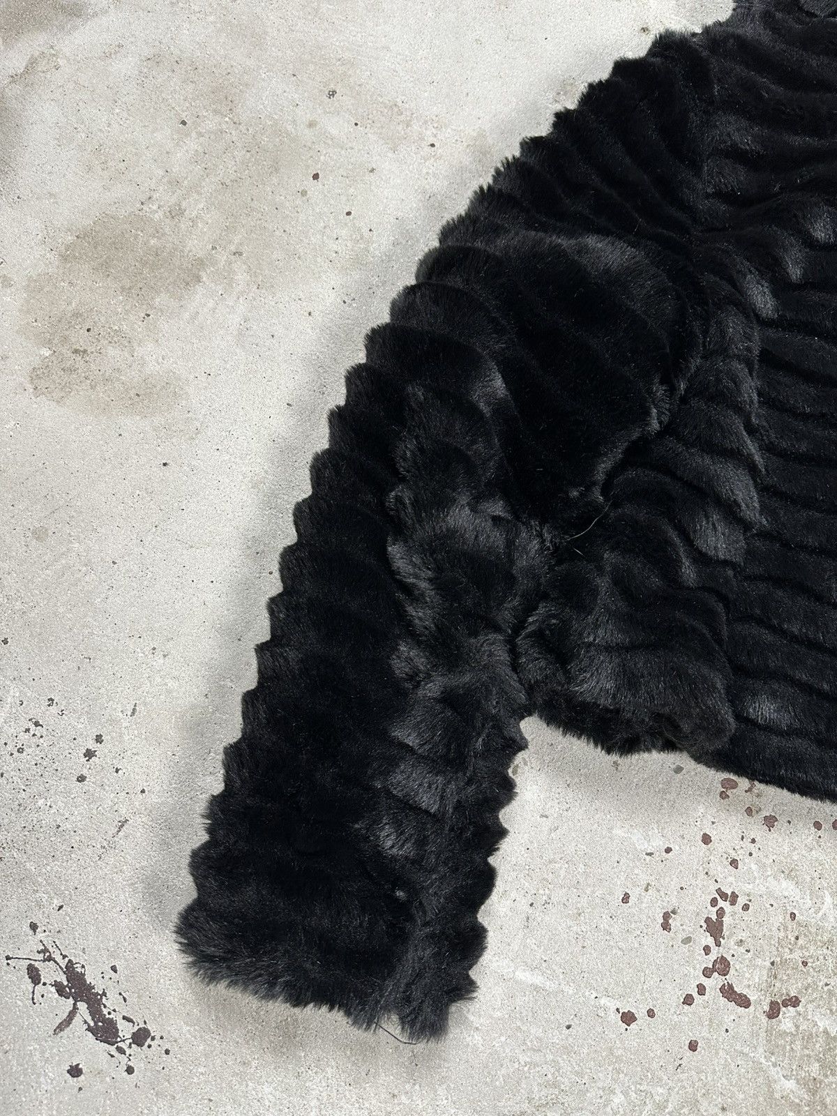 If Six Was Nine × Japanese Brand × Le Grande Bleu (L.G.B.) Vintage Y2K Faux Fur Black Jacket Japanese Style Size US XS / EU 42 / 0 - 9 Thumbnail