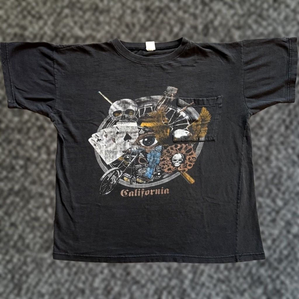 Vintage VINTAGE Easyriders Black Pocket Tee Shirt M 90s Biker Motorcycle Outlaw California Mens Size US M / EU 48-50 / 2 - 1 Thumbnail