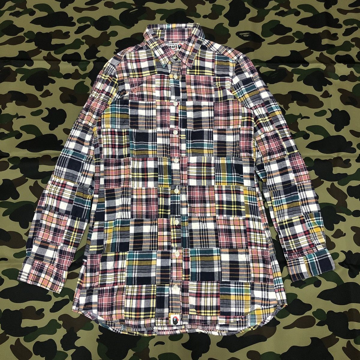 Bape Bape Pirate Store Flannel Patchwork B/D Shirt Size XS / US 0-2 / IT 36-38 - 1 Thumbnail