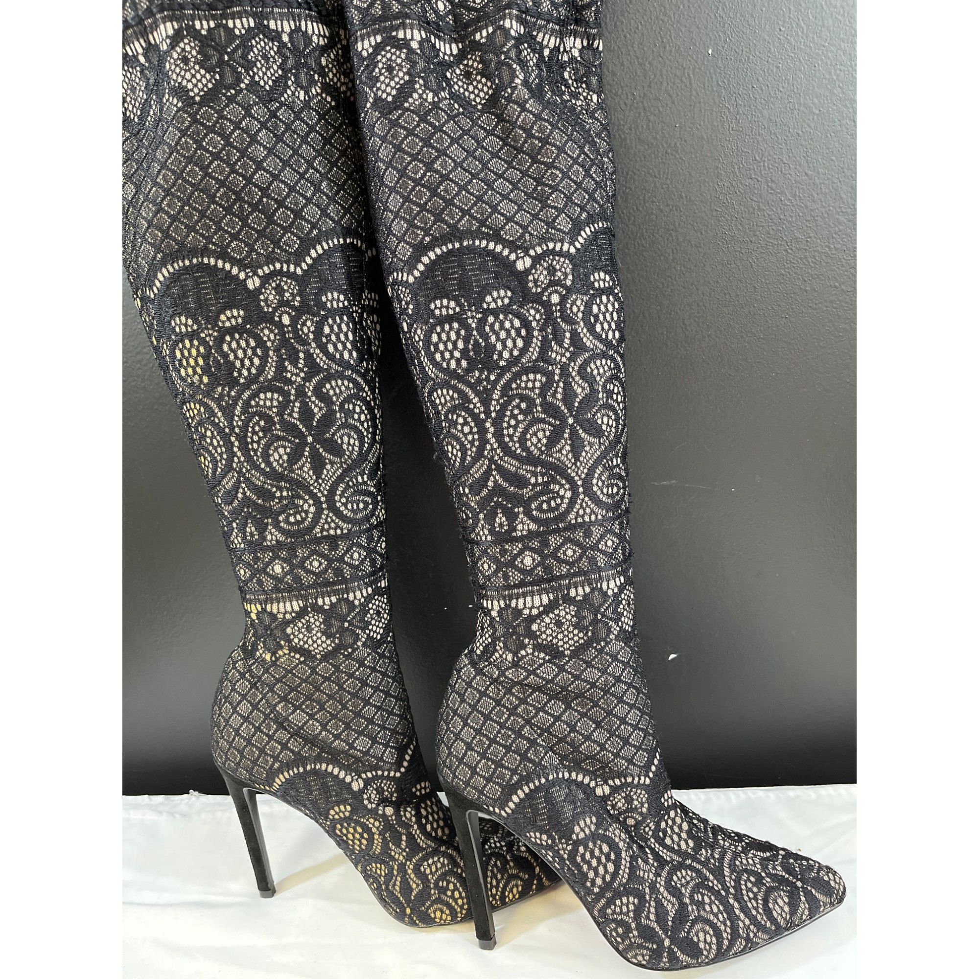 Steve Madden Steve Madden Tiffy Womens Black Over the Knee Boots Size 6.5 Size US 6.5 / IT 36.5 - 1 Thumbnail