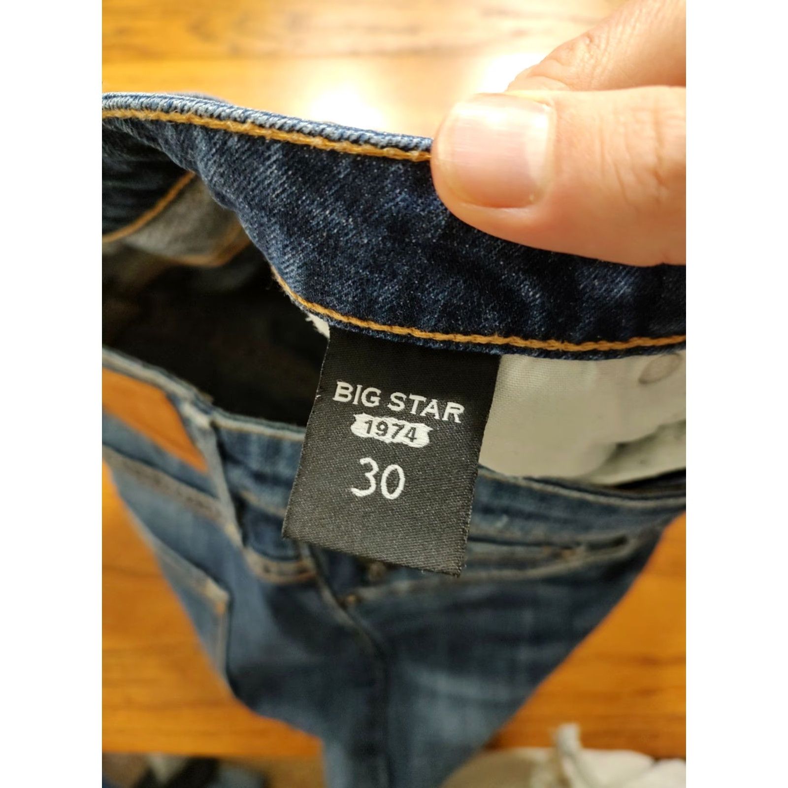 Denime BIG STAR Remy Low Rise Boot Blue Denim Jean Shorts Women’s 30 Bermuda Summer 5-Pocket Womens Regular Blue Denim Size 30" / US 8 / IT 44 - 5 Thumbnail