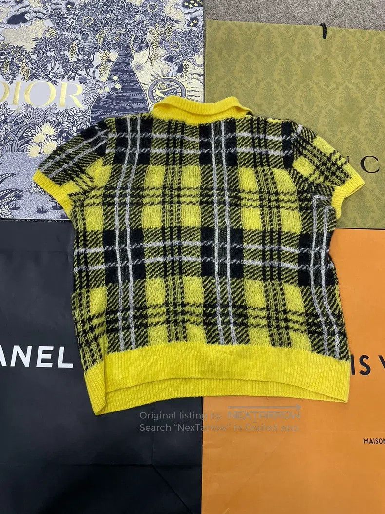 Dior Dior Mahai wool plaid knitted short sleeves Size XS / US 0-2 / IT 36-38 - 3 Thumbnail