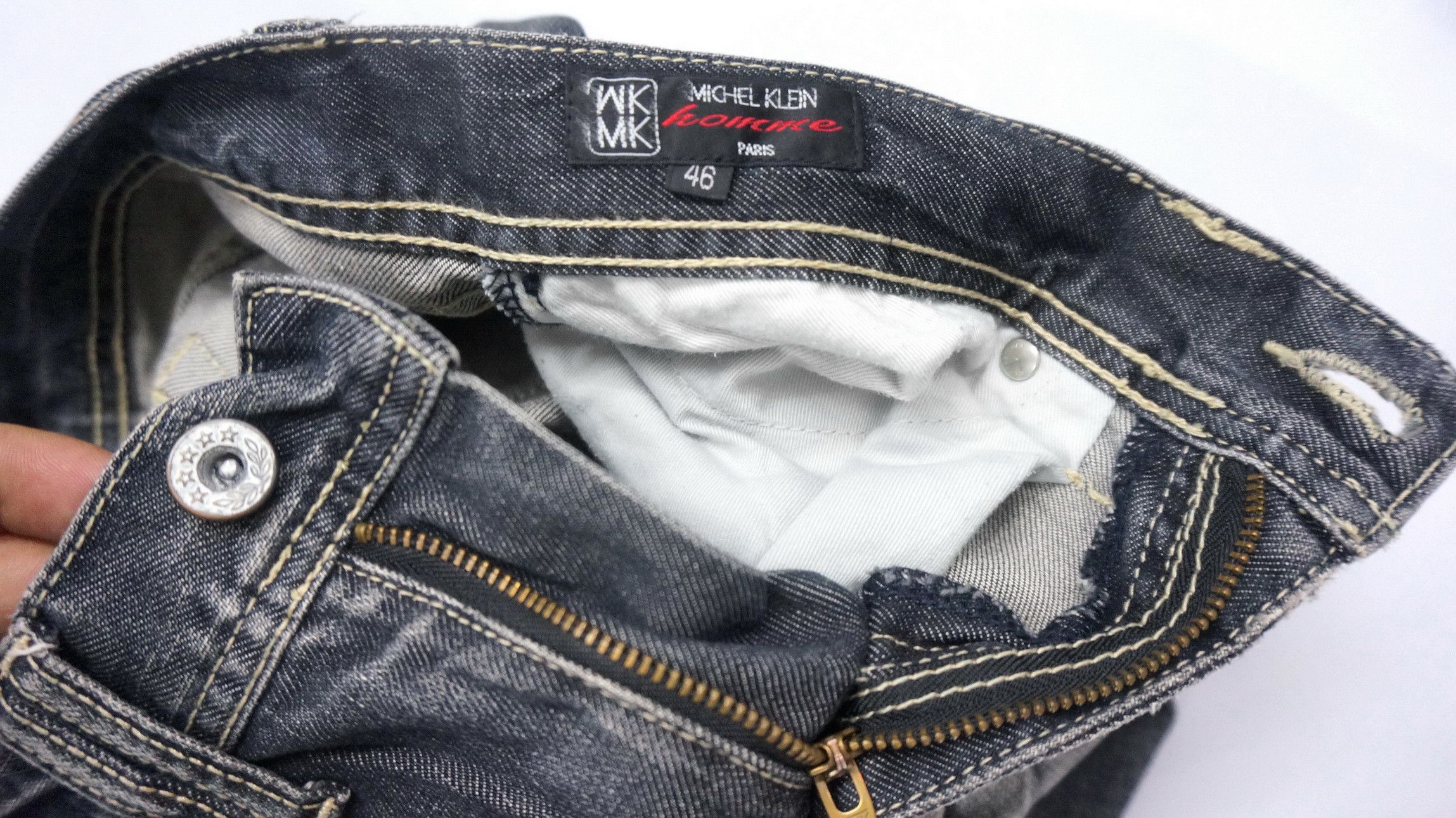 Japanese Brand Michel Klein Homme Paris Black Vintage Jeans Size US 30 / EU 46 - 12 Thumbnail