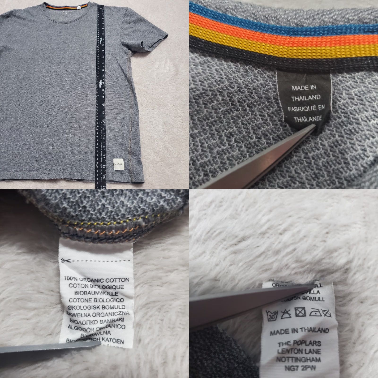 Paul Smith Paul Smith Women T Shirt Gray Organic Cotton Crew Neck Casual Tee XL Size XL / US 12-14 / IT 48-50 - 8 Thumbnail